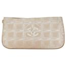 Chanel New Travel Line Pouch Canvas Vanity Bag in Good condition