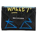 Balenciaga Leather Papier Mini Wallet Portefeuille court en cuir 391446 en bon état
