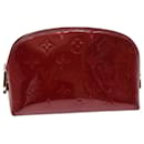 LOUIS VUITTON Vernis Pochette Cosmetic Pouch Pomme D'amour M91496 LV Auth 74039 - Louis Vuitton