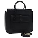 GUCCI Hand Bag Leather 2way Black 000 2058 0307 6 Auth 73864 - Gucci