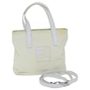 FENDI Hand Bag Nylon 2way White Auth ti1732 - Fendi