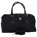 Borsa Boston MCM Vicetos con logo in nylon a 2 vie nera Auth yk12304