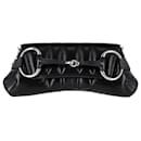 Gucci Medium Horsebit Chain Shoulder Bag in Black Leather
