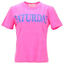 Alberta Ferretti „Saturday“-T-Shirt aus rosa Baumwolle
