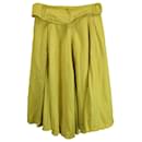 Dries Van Noten Mini Skirt in Apple Green Wool