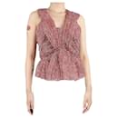 Red sleeveless V-neckline silk top - size UK 12 - Isabel Marant