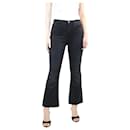 Calça jeans flare preta lavada de cintura alta - tamanho UK 12 - Frame Denim