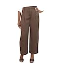 Khaki wide-leg trousers - size UK 12 - Vince