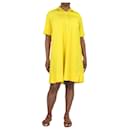 Yellow cotton knee-length shirt dress - size UK 12 - Autre Marque