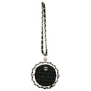 Chanel Black CC Quilted Lambskin Round Chain Around Clutch With Chain
