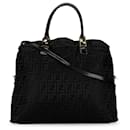 Fendi Black Zucca Nylon Travel Bag