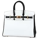 Hermès White Special Order Clemence Birkin 25