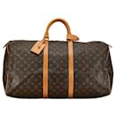 Bolsa de viaje de lona Louis Vuitton Keepall 55 M41424 en buen estado