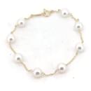 Bracelet en perles Mikimoto 18K Bracelet en métal en excellent état