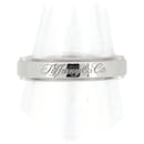 Tiffany & Co Platinum Notes Milgrain Band Ring Bague en métal en excellent état