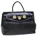 Bolso de mano VERSACE Piel Negro Autenticación yk12599 - Versace