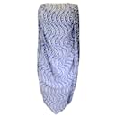 Thakoon Blue / White Printed Strapless Silk Dress - Autre Marque