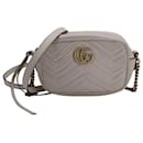Gucci Marmont Mini Shoulder Bag in White Leather