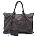 Bolso de viaje XL Giant Classic City Bag de piel gris - Balenciaga