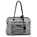 Graue und schwarze Canvas-Einkaufstasche „Articles De Voyage“ - Louis Vuitton