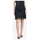 Black A-line lace midi skirt - size UK 10 - Chanel