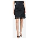 Gonna midi in pizzo nero a trapezio - taglia UK 10 - Chanel