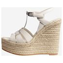 Neutral strappy sandal wedges - size EU 37.5 - Saint Laurent