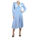 Light blue buttoned polka dot midi dress - size UK 10 - Alessandra Rich