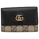 Gucci Brown GG Marmont and GG Supreme 6 Key Holder