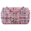 Chanel Pink Mini Rectangular Classic Tweed Flap