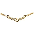 Dior Gold Gold Plated CD Logo Pendant with Rhinestones Necklace