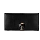 Salvatore Ferragamo Gancini Leather Long Wallet Leather Long Wallet in Good condition
