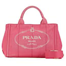 Prada Canapa Logo Mini Handbag  Canvas Handbag 1BG439 in Excellent condition