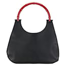 Gucci Leather Bamboo Handbag Leather Handbag 001 3760 in Good condition