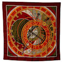 Hermes Carré Mécanique du Temps Silk Scarf Cotton Scarf in Excellent condition - Hermès