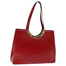 CELINE Sacola Couro Vermelho Auth 74549 - Céline