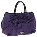 PRADA Hand Bag Nylon Purple Auth 74403 - Prada