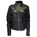 Joe's Black Lambskin Leather Moto Jacket - Autre Marque