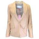 The Mighty Company Beige Hoxton Leather Jacket - Autre Marque