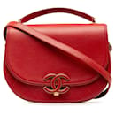 Rote Chanel-Umhängetasche „Coco Curve“ mit mittlerer Klappe