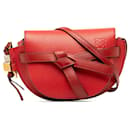 Rote LOEWE Mini-Gate-Tasche aus Leder - Loewe