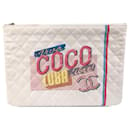 Weißes Chanel-Etui „Viva Coco Cuba Libre O“ groß