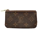 Brown Louis Vuitton Monogram Pochette Cles Coin Pouch