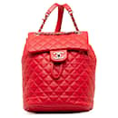 Roter Chanel-Rucksack „Urban Spirit“ aus Lammleder