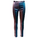 Blue & Purple Roberto Cavalli Metallic Iridescent Skinny-Leg Pants Size IT 42