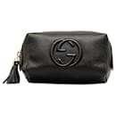 Black Gucci Soho Leather Cosmetic Pouch