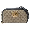 Brown Gucci Small GG Canvas Marmont Matelasse Camera Bag