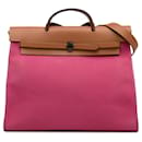 Bolsa Hermès Toile Herbag Zip 39 rosa
