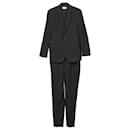 Saint Laurent Notch Lapel Suit in Black Wool