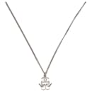 NEW CHANEL NECKLACE CC PEACE HANDS LOGO PENDANT CHAIN 60 METAL NECKLACE - Chanel